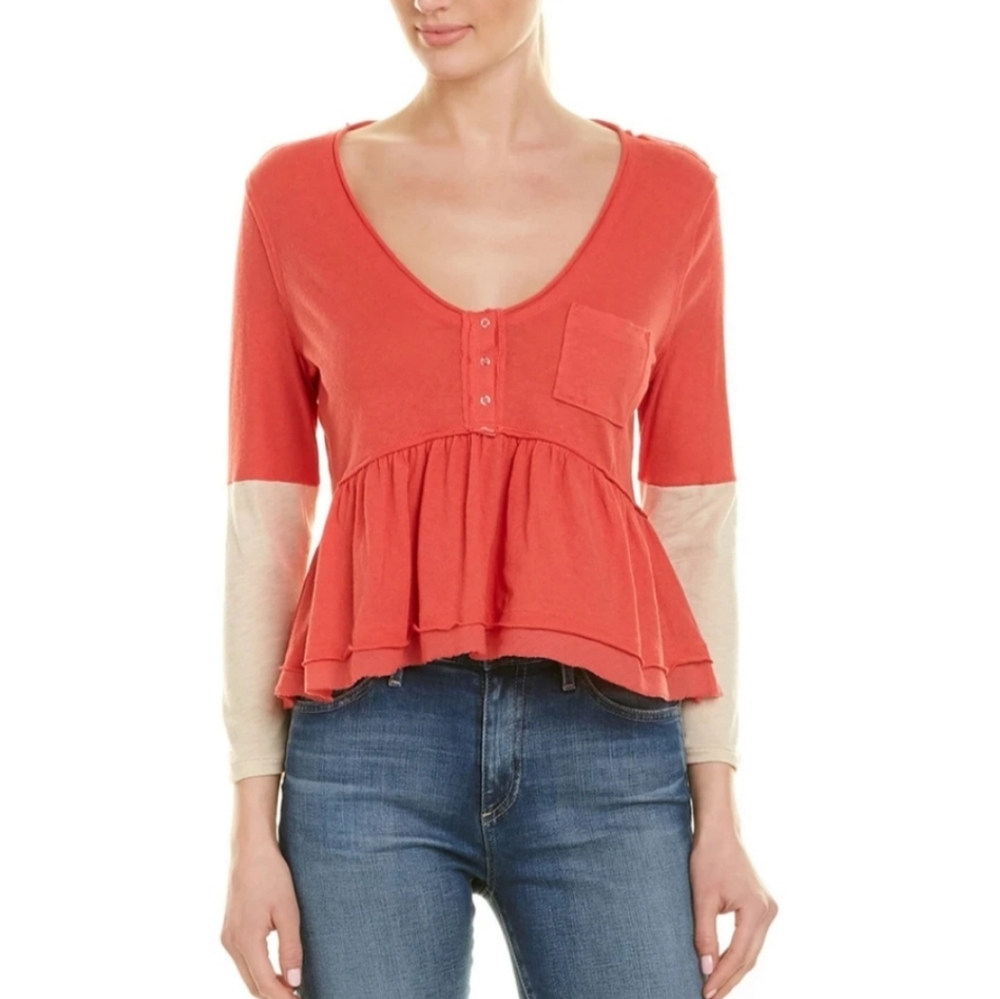 FREE PEOPLE Mixed Heart of Mine Top - Picture 1 of 8
